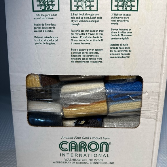 Vtg WonderArt Caron Moonlight Meow CATS 426122 Latch Hook Kit 15 x 20 Rug NIB - Picture 3 of 4